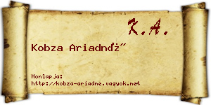 Kobza Ariadné névjegykártya